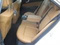 2012 Mercedes-Benz E Natural Beige/Black Interior Rear Seat Photo