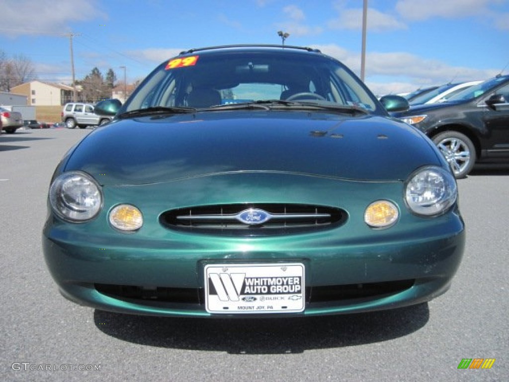 1999 Taurus SE Wagon - Tropic Green Metallic / Medium Prairie Tan photo #4
