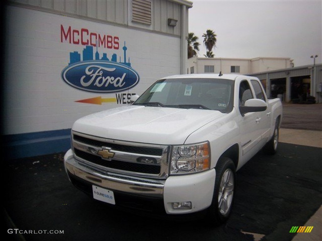 2008 Silverado 1500 LT Crew Cab - Summit White / Ebony photo #1