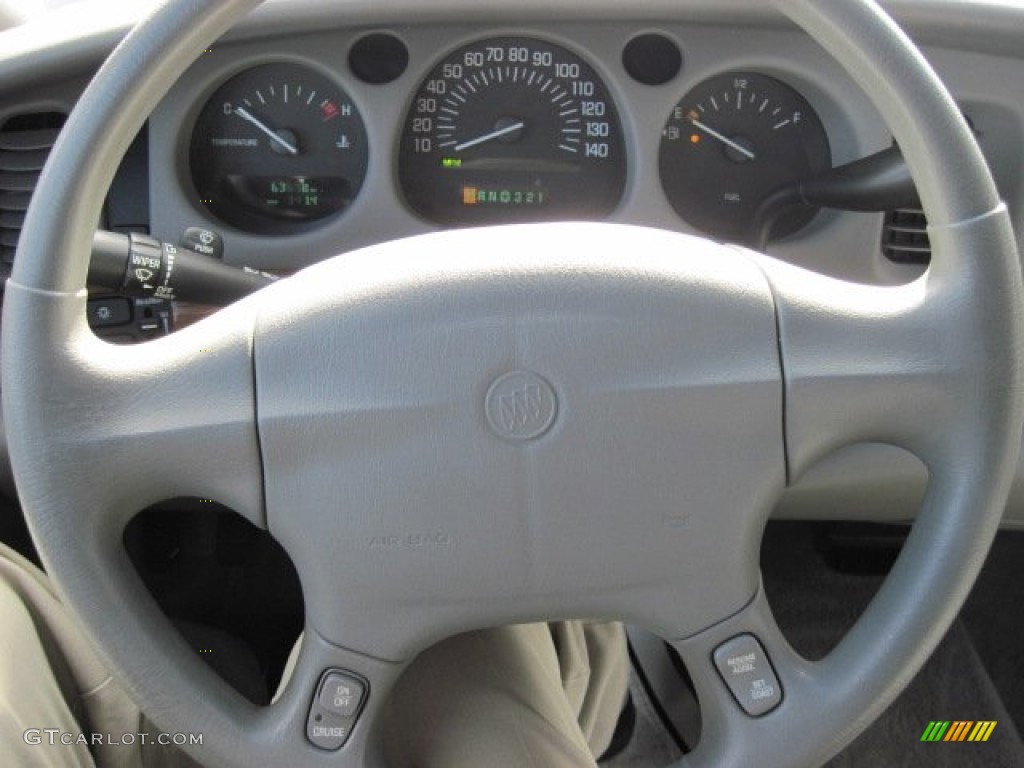 2002 Buick LeSabre Custom Medium Gray Steering Wheel Photo #77513926