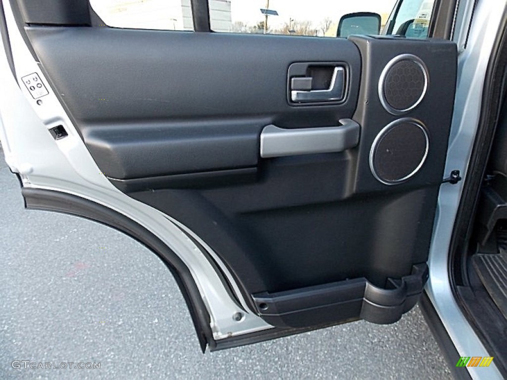 2008 Land Rover LR3 V8 SE Ebony Black Door Panel Photo #77516180