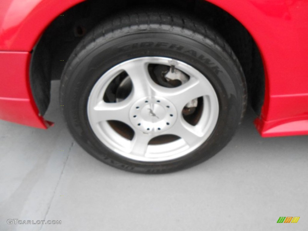 2003 Mustang V6 Coupe - Torch Red / Dark Charcoal/Medium Parchment photo #13