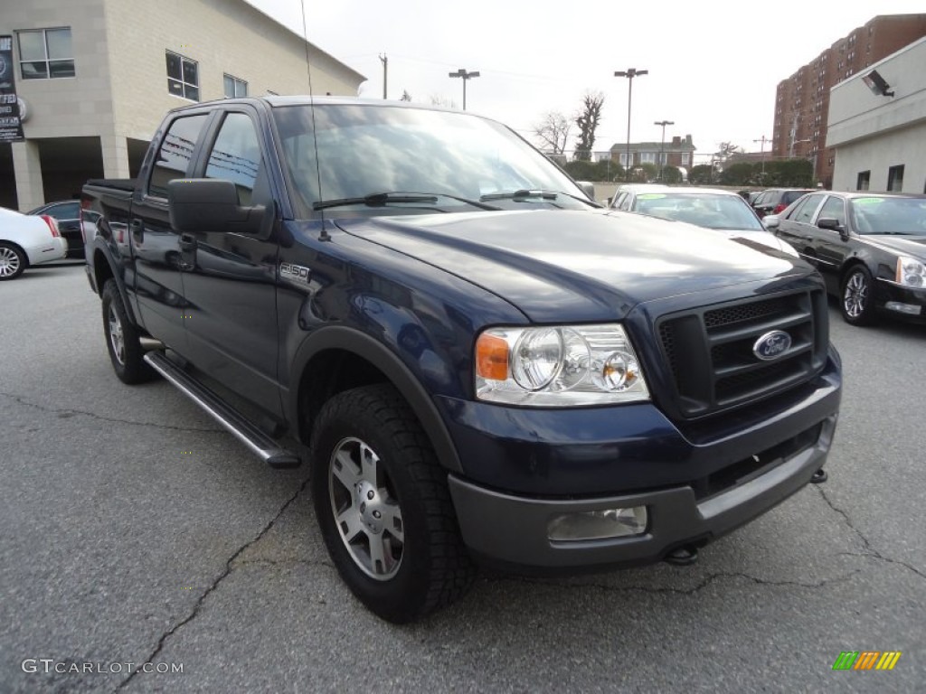 2005 F150 FX4 SuperCrew 4x4 - True Blue Metallic / Black photo #4