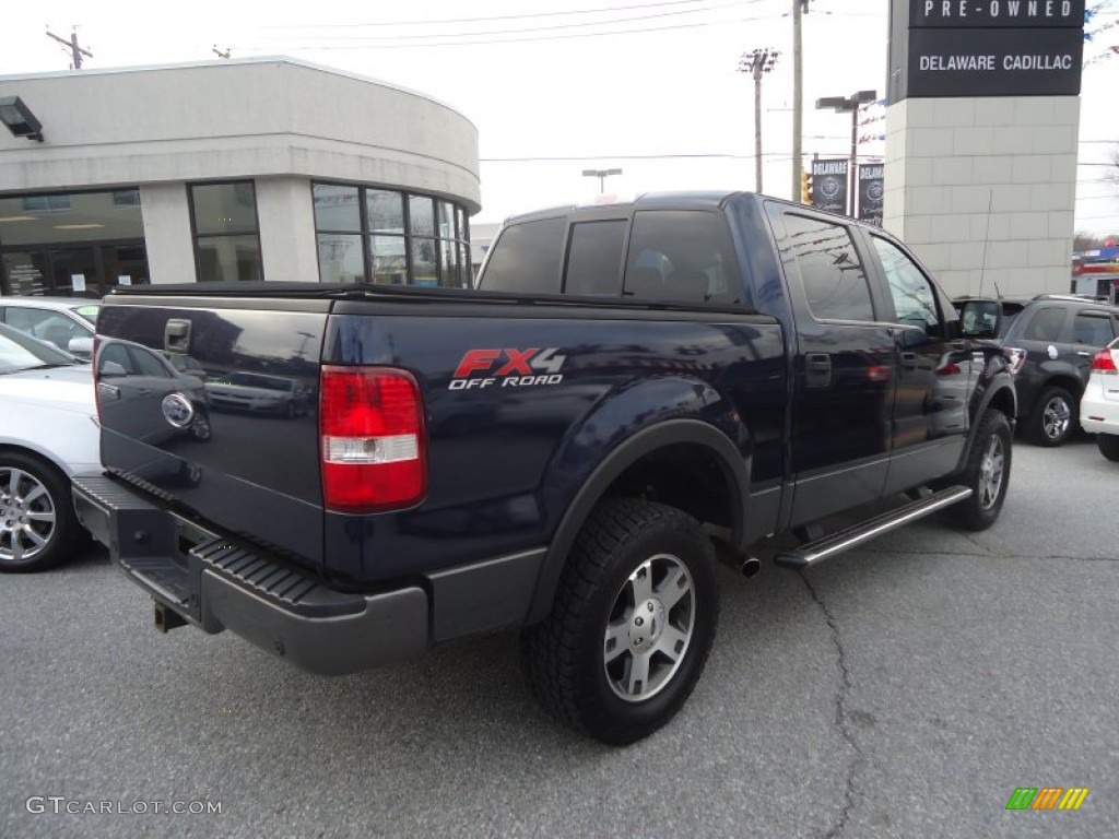 2005 F150 FX4 SuperCrew 4x4 - True Blue Metallic / Black photo #6