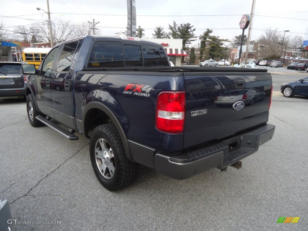 2005 F150 FX4 SuperCrew 4x4 - True Blue Metallic / Black photo #8