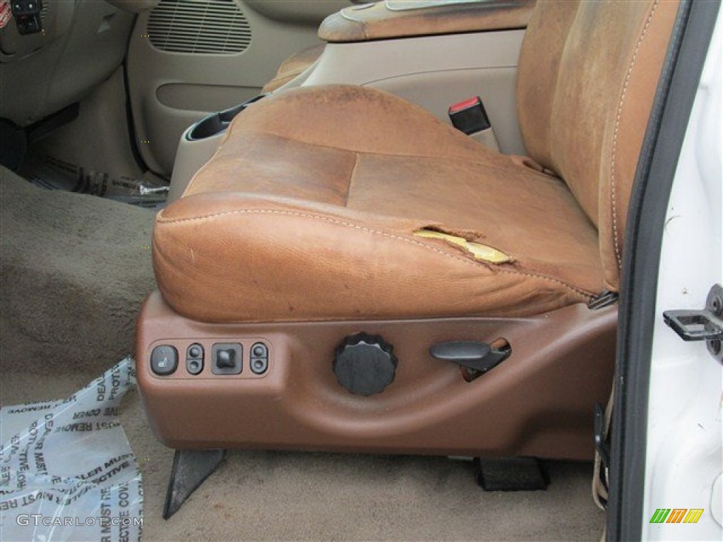 2003 F150 King Ranch SuperCrew - Oxford White / Castano Brown Leather photo #9