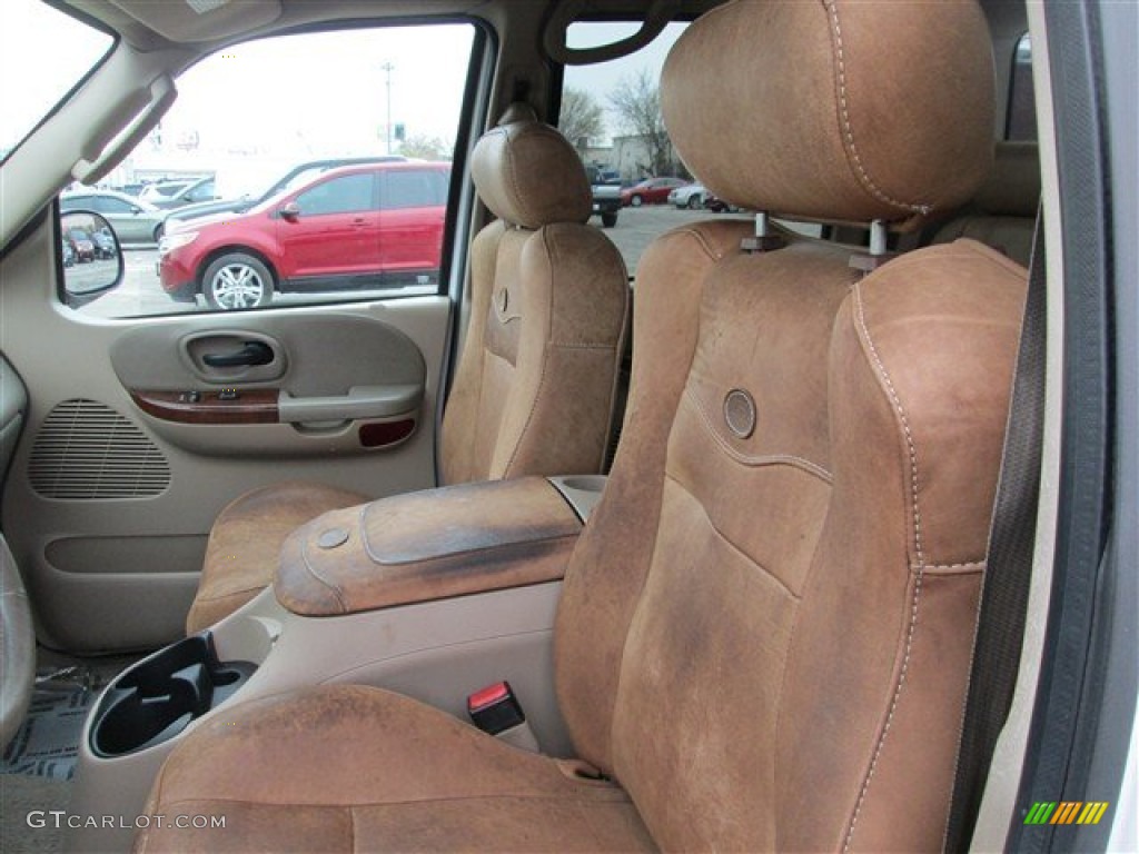 2003 F150 King Ranch SuperCrew - Oxford White / Castano Brown Leather photo #10