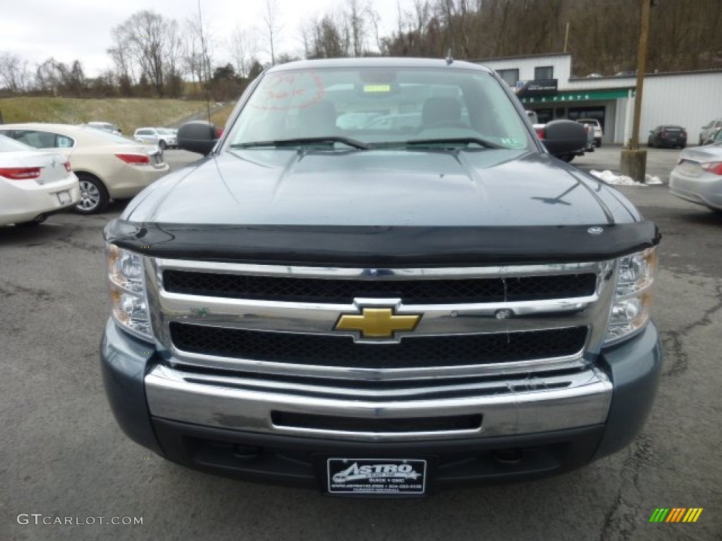 2009 Silverado 1500 LS Regular Cab 4x4 - Blue Granite Metallic / Dark Titanium photo #2