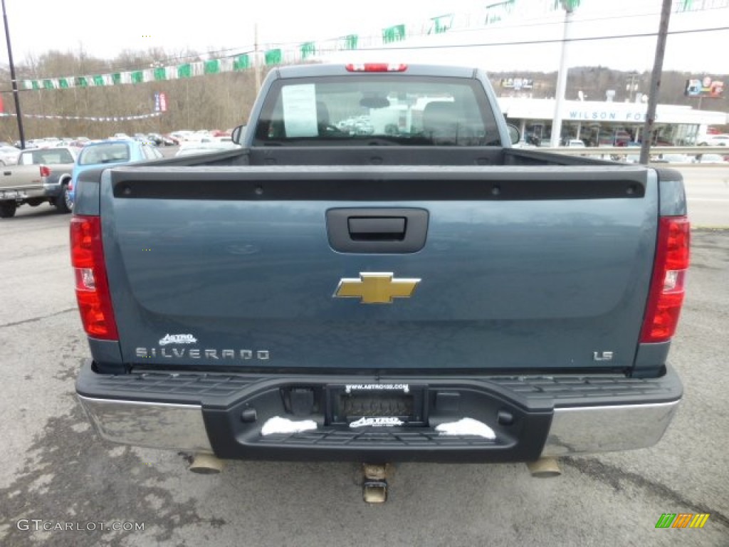 2009 Silverado 1500 LS Regular Cab 4x4 - Blue Granite Metallic / Dark Titanium photo #6