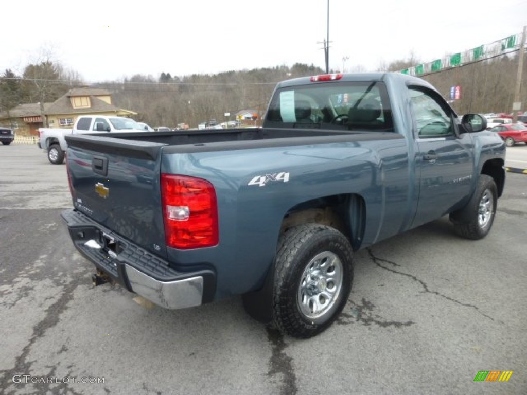 2009 Silverado 1500 LS Regular Cab 4x4 - Blue Granite Metallic / Dark Titanium photo #7