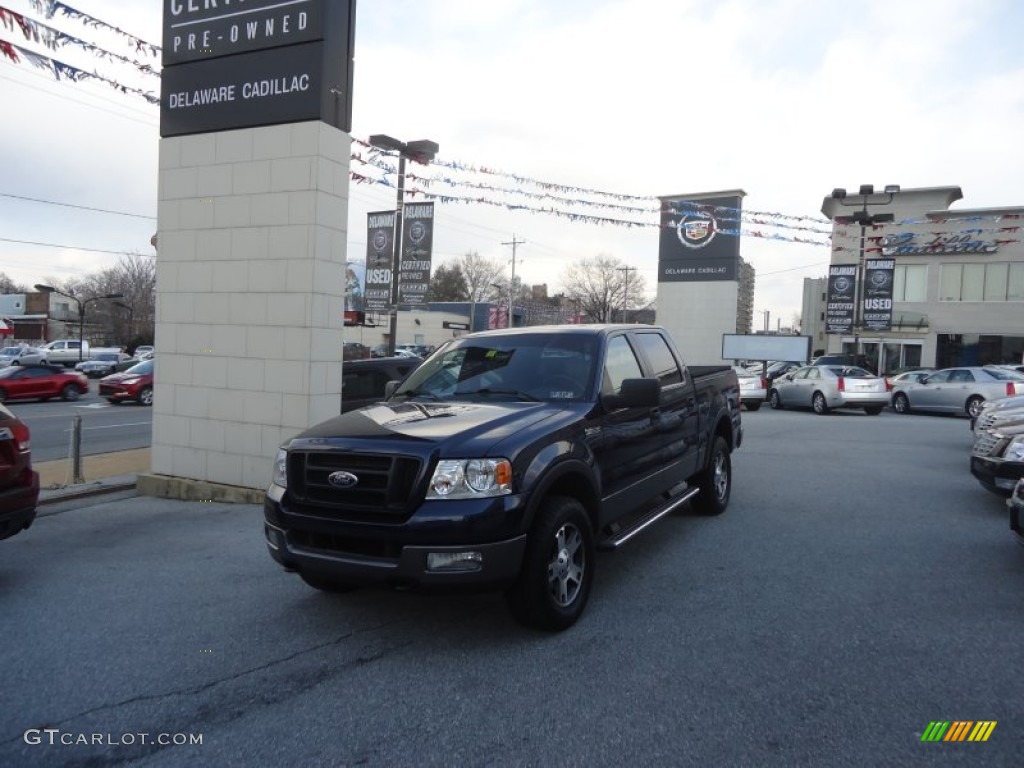 2005 F150 FX4 SuperCrew 4x4 - True Blue Metallic / Black photo #47