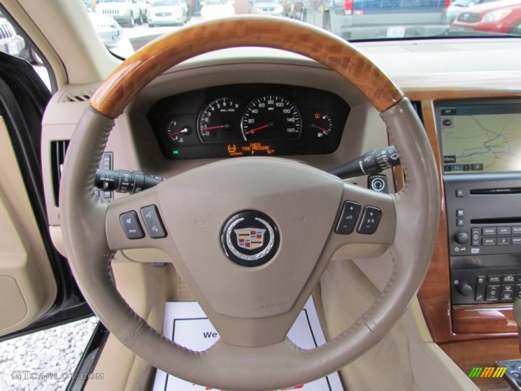 2005 Cadillac STS V6 Cashmere Steering Wheel Photo #77521526