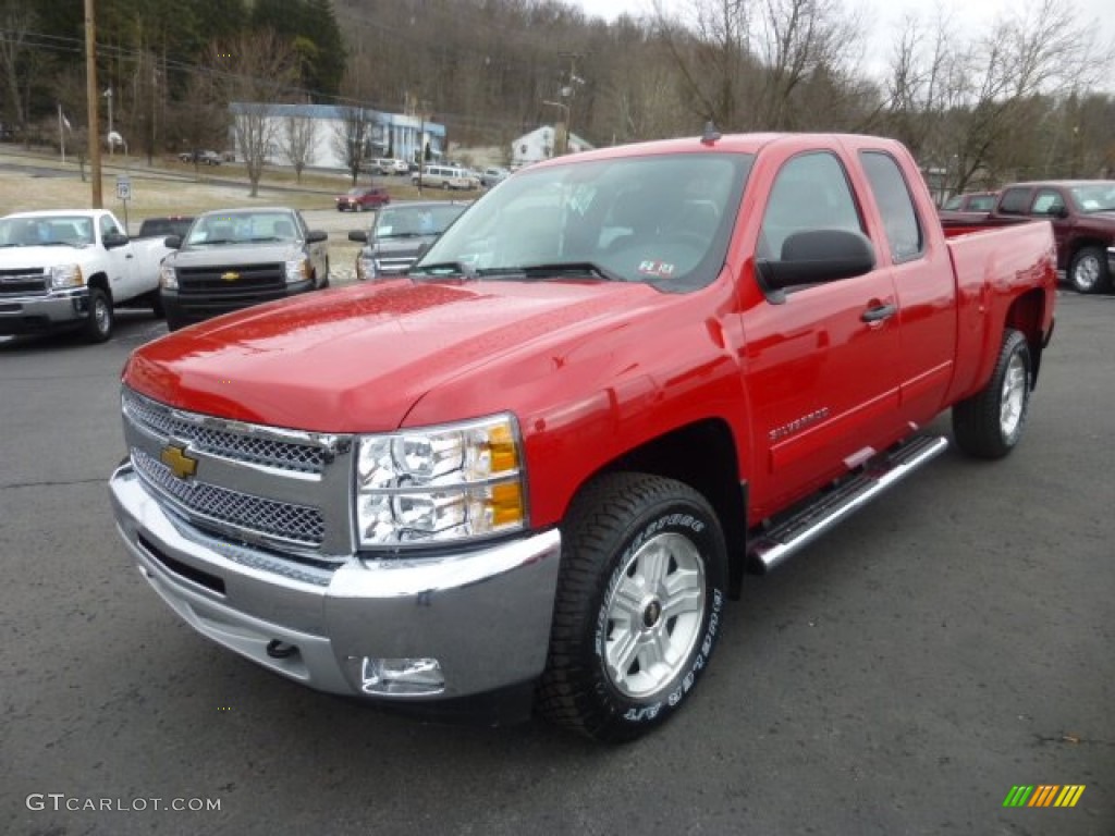 Victory Red 2013 Chevrolet Silverado 1500 LT Extended Cab 4x4 Exterior Photo #77522810