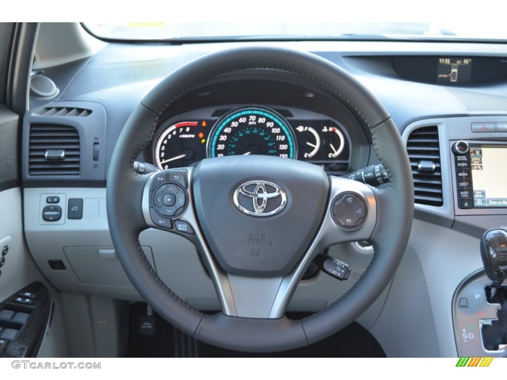 2013 Toyota Venza Limited AWD Ivory Steering Wheel Photo #77523080
