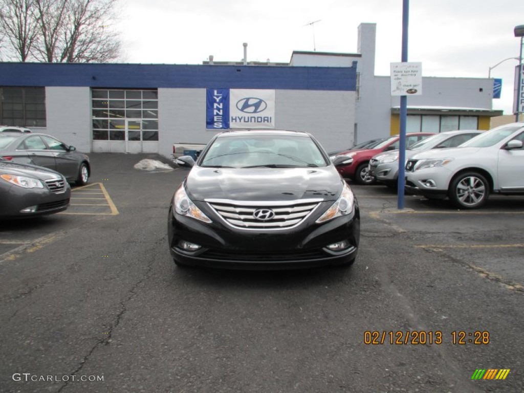 2011 Sonata Limited - Midnight Black / Gray photo #1