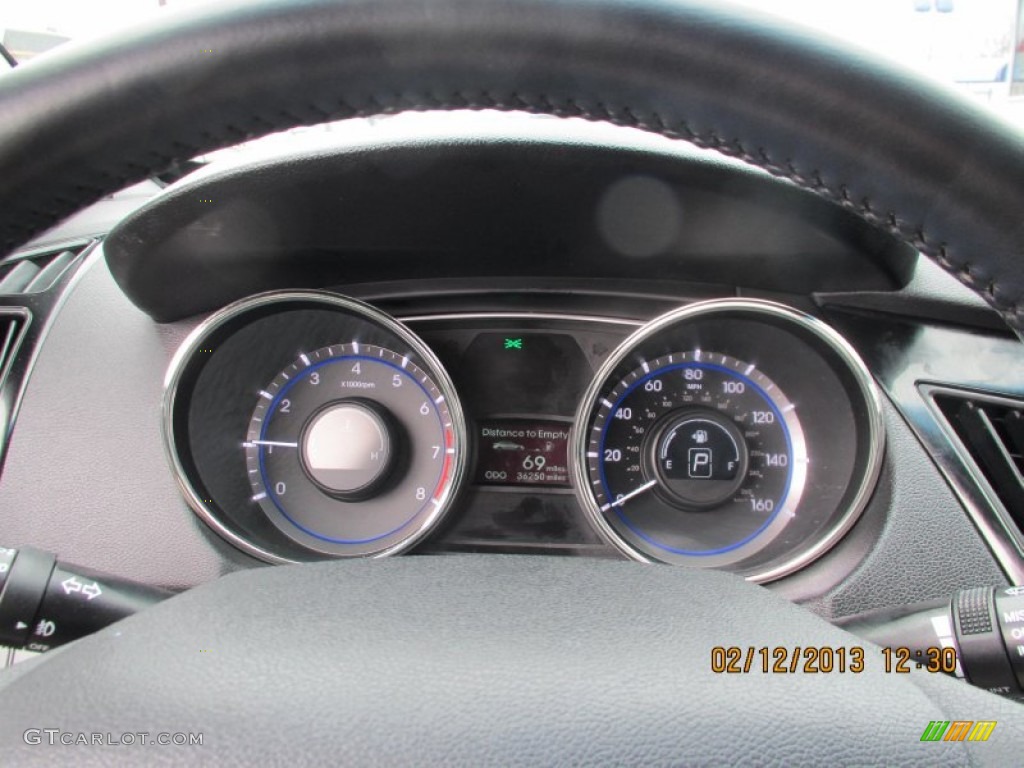 2011 Sonata Limited - Midnight Black / Gray photo #7