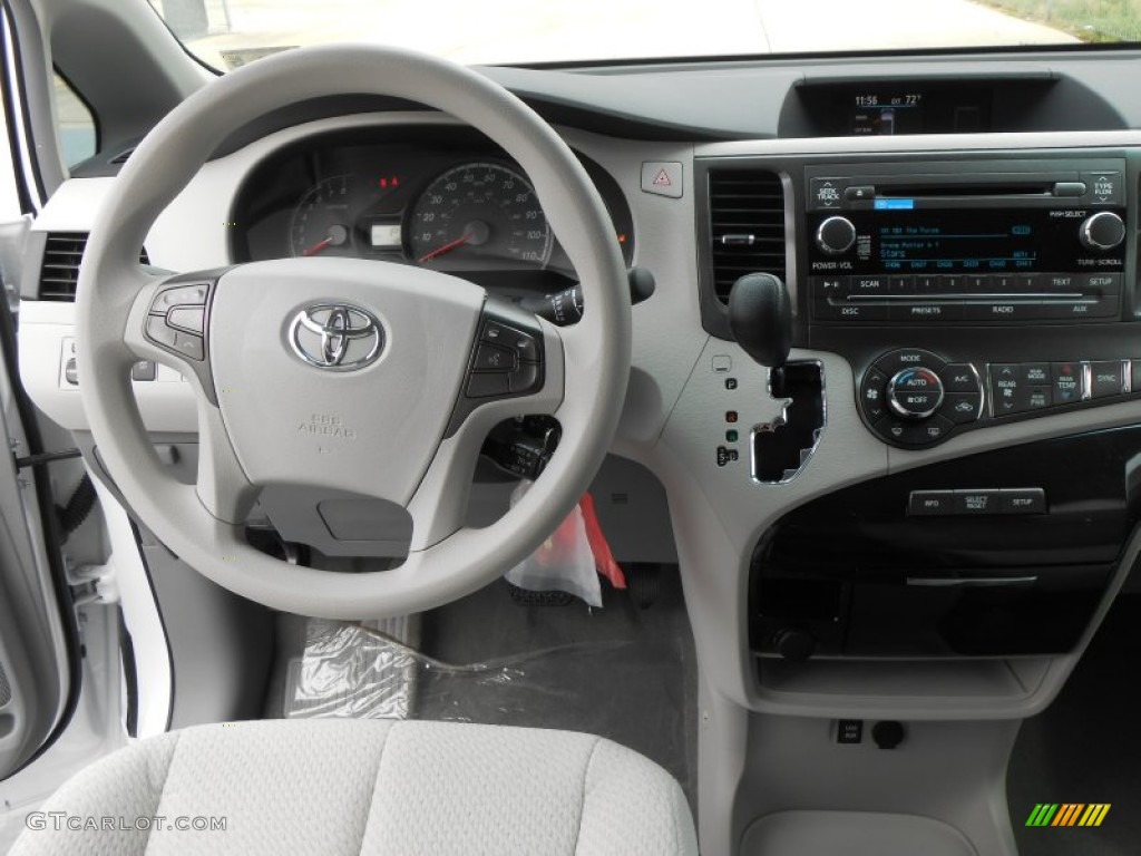 2013 Toyota Sienna LE Light Gray Dashboard Photo #77526032