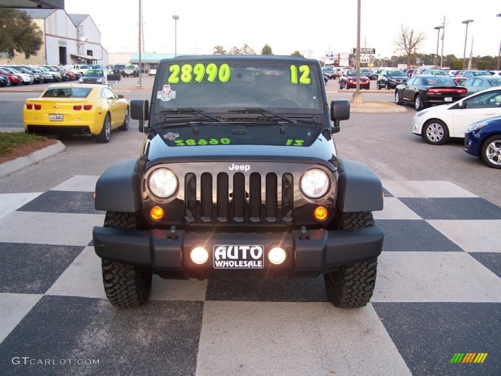 2012 Wrangler Rubicon 4X4 - Black / Black photo #2