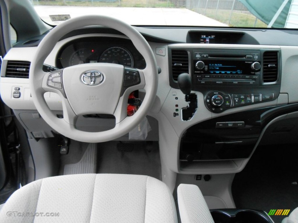 2013 Toyota Sienna LE Light Gray Dashboard Photo #77526884