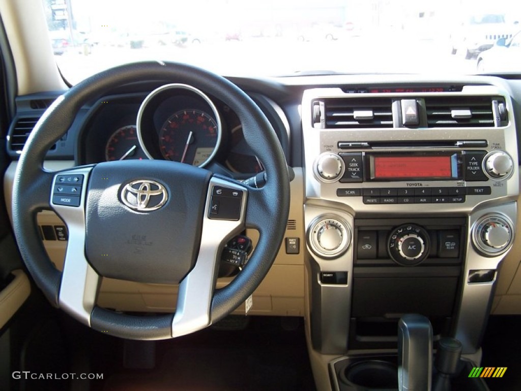 2012 Toyota 4Runner SR5 4x4 Sand Beige Leather Dashboard Photo #77527559