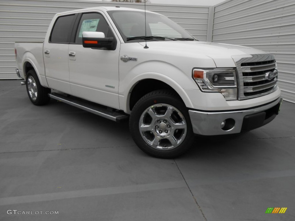 White Platinum Metallic Tri-Coat 2013 Ford F150 King Ranch SuperCrew Exterior Photo #77528121