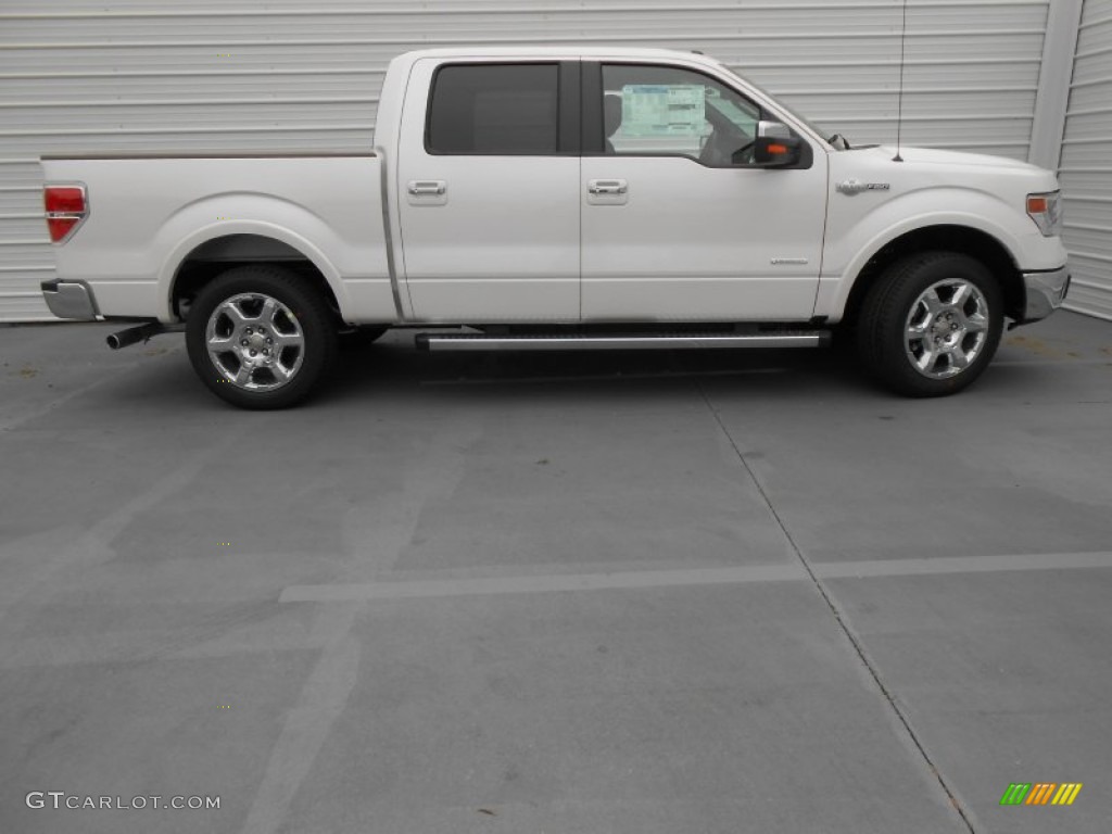 White Platinum Metallic Tri-Coat 2013 Ford F150 King Ranch SuperCrew Exterior Photo #77528146