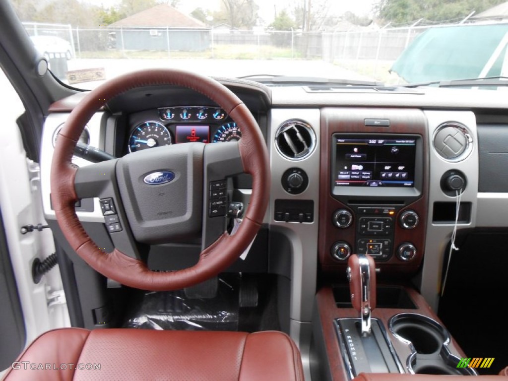 2013 Ford F150 King Ranch SuperCrew King Ranch Chaparral Leather Dashboard Photo #77528715