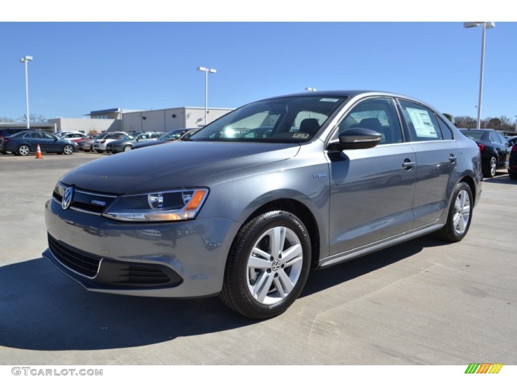 2013 Jetta Hybrid SEL - Platinum Gray Metallic / Titan Black photo #1