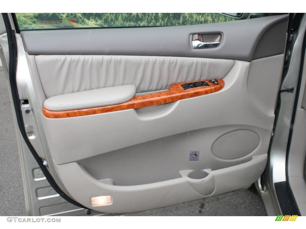 2009 Toyota Sienna XLE Taupe Door Panel Photo #77530814