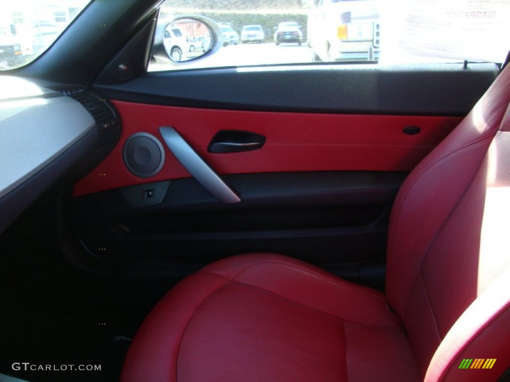 2004 Z4 2.5i Roadster - Sterling Gray Metallic / Dream Red/Black photo #16