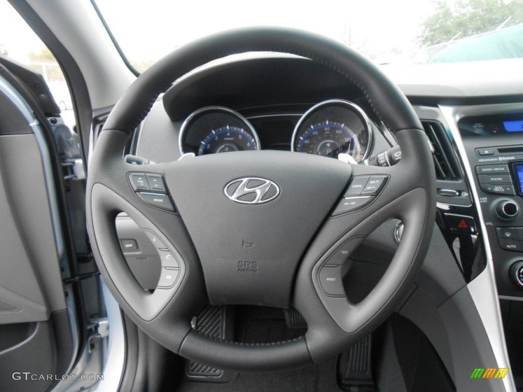 2013 Hyundai Sonata Limited 2.0T Gray Steering Wheel Photo #77532551
