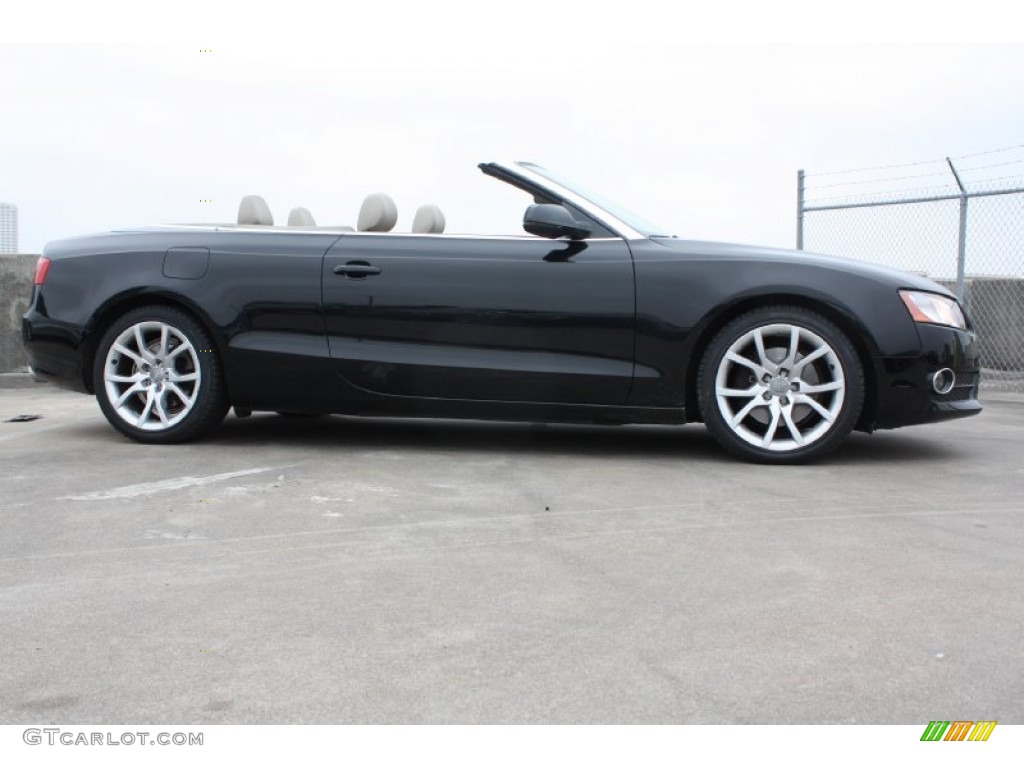 2010 A5 2.0T Cabriolet - Brilliant Black / Light Gray photo #9