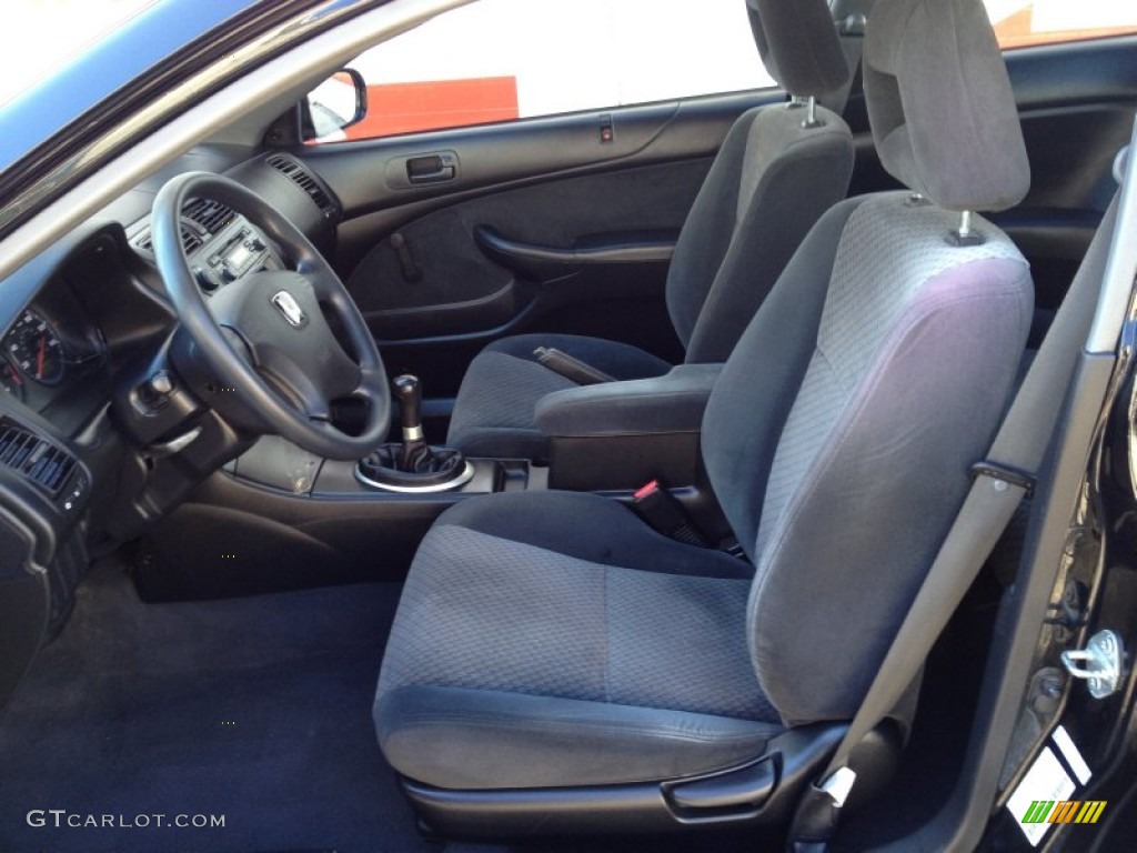 Black Interior 2005 Honda Civic Value Package Coupe Photo #77533715