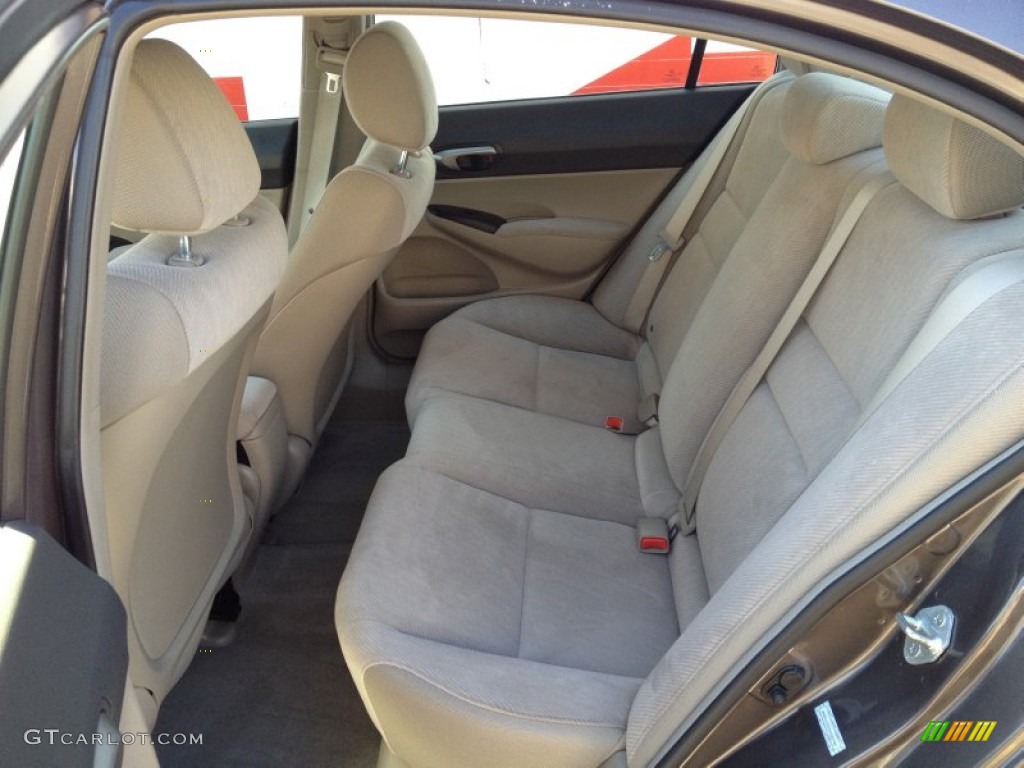 2010 Civic LX Sedan - Urban Titanium Metallic / Beige photo #10