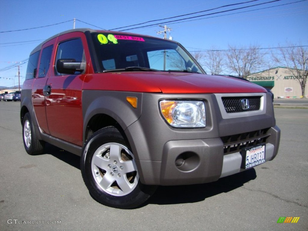 2004 Element EX - Sunset Orange Pearl / Gray photo #1