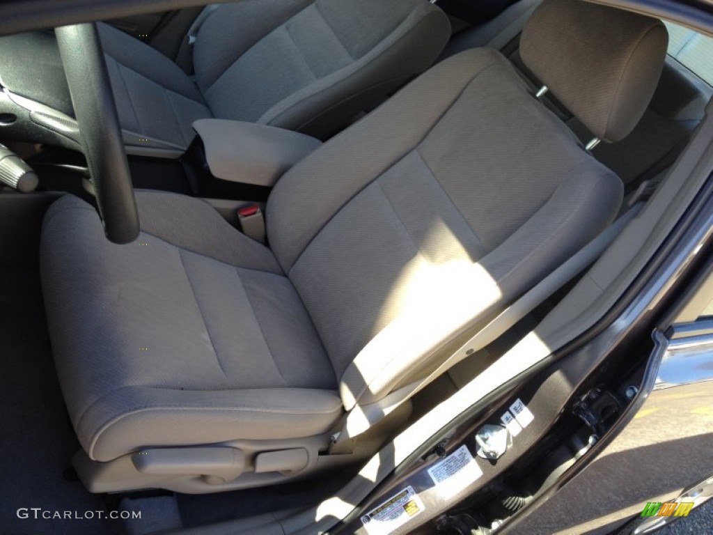 2010 Civic LX Sedan - Urban Titanium Metallic / Beige photo #15