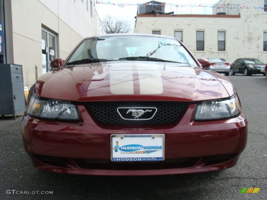 2004 Mustang V6 Coupe - 40th Anniversary Crimson Red Metallic / Medium Parchment photo #2