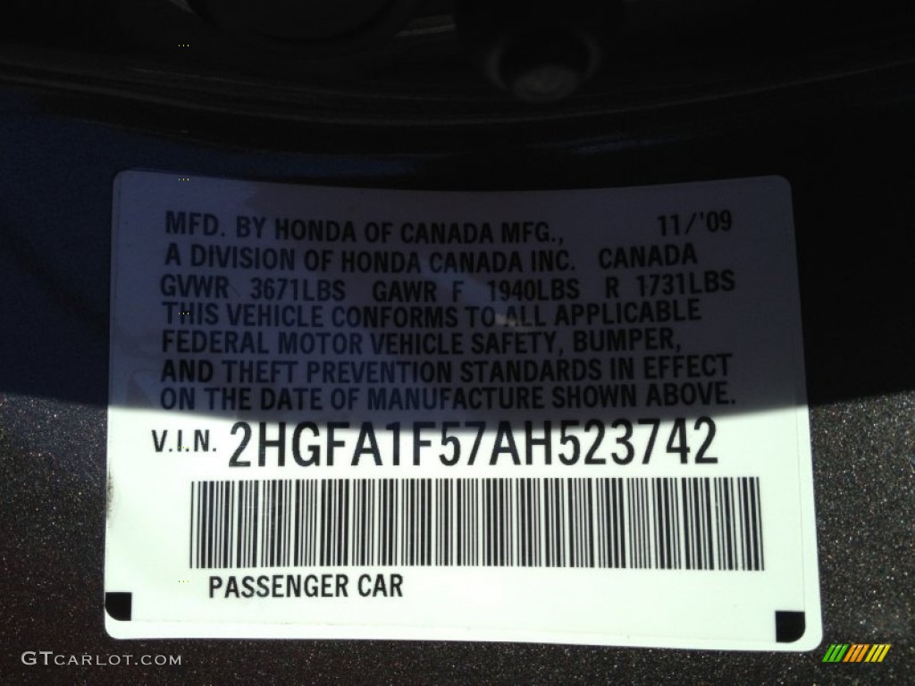 2010 Civic LX Sedan - Urban Titanium Metallic / Beige photo #16
