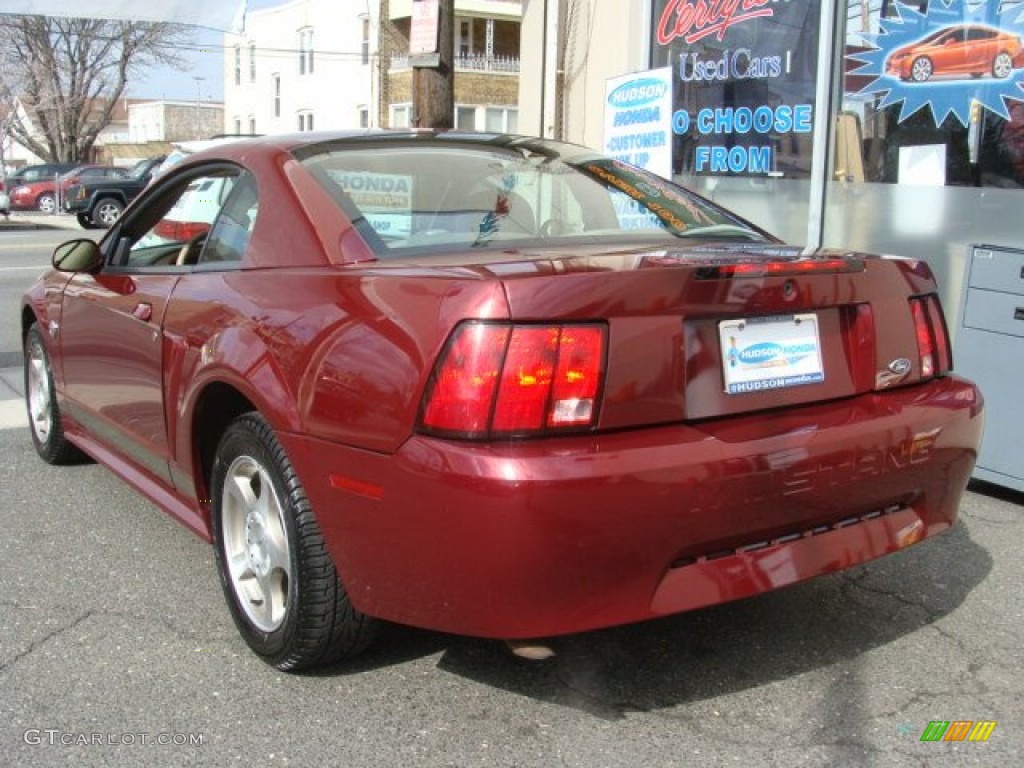 2004 Mustang V6 Coupe - 40th Anniversary Crimson Red Metallic / Medium Parchment photo #4