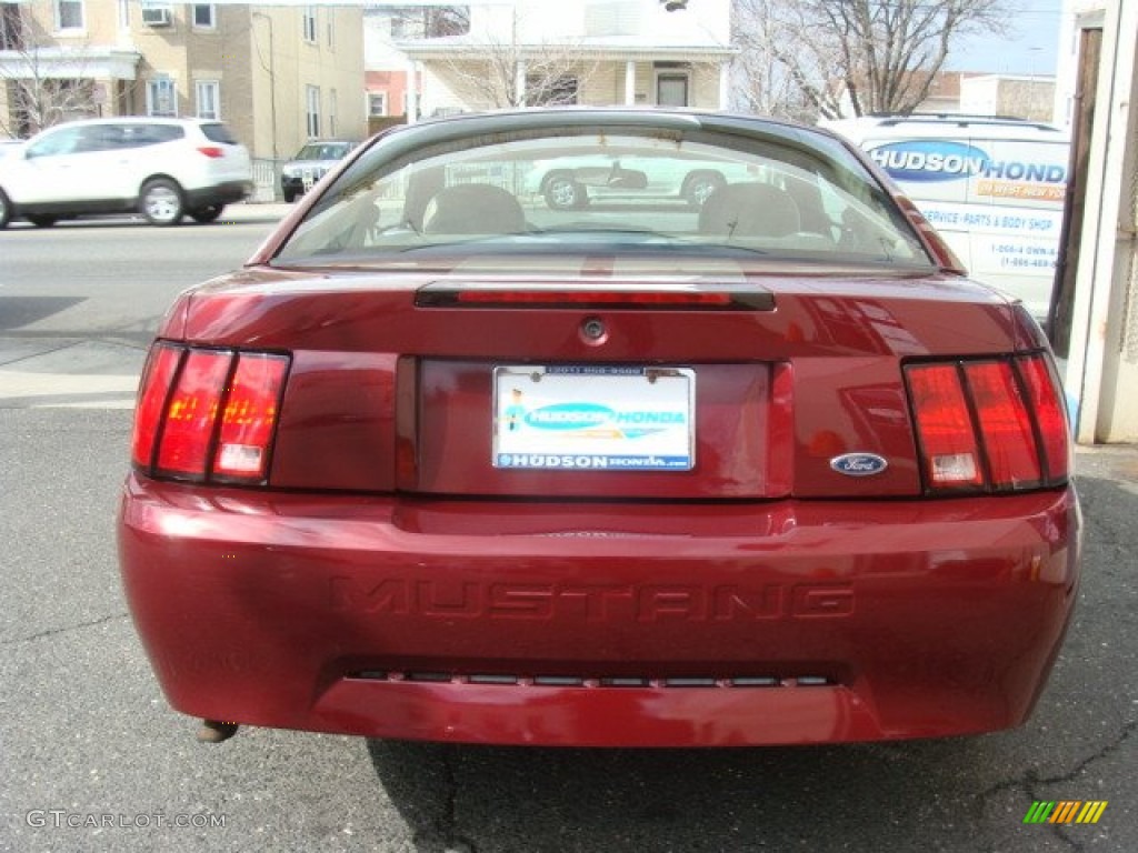2004 Mustang V6 Coupe - 40th Anniversary Crimson Red Metallic / Medium Parchment photo #5