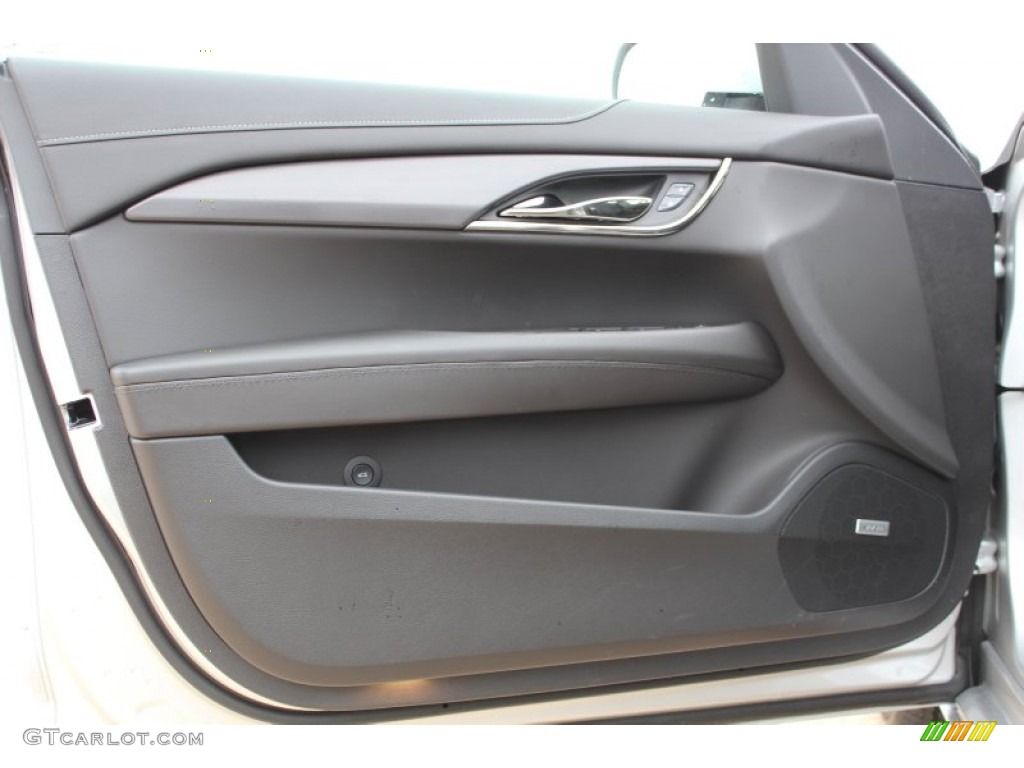 2013 Cadillac ATS 2.5L Jet Black/Jet Black Accents Door Panel Photo #77536589