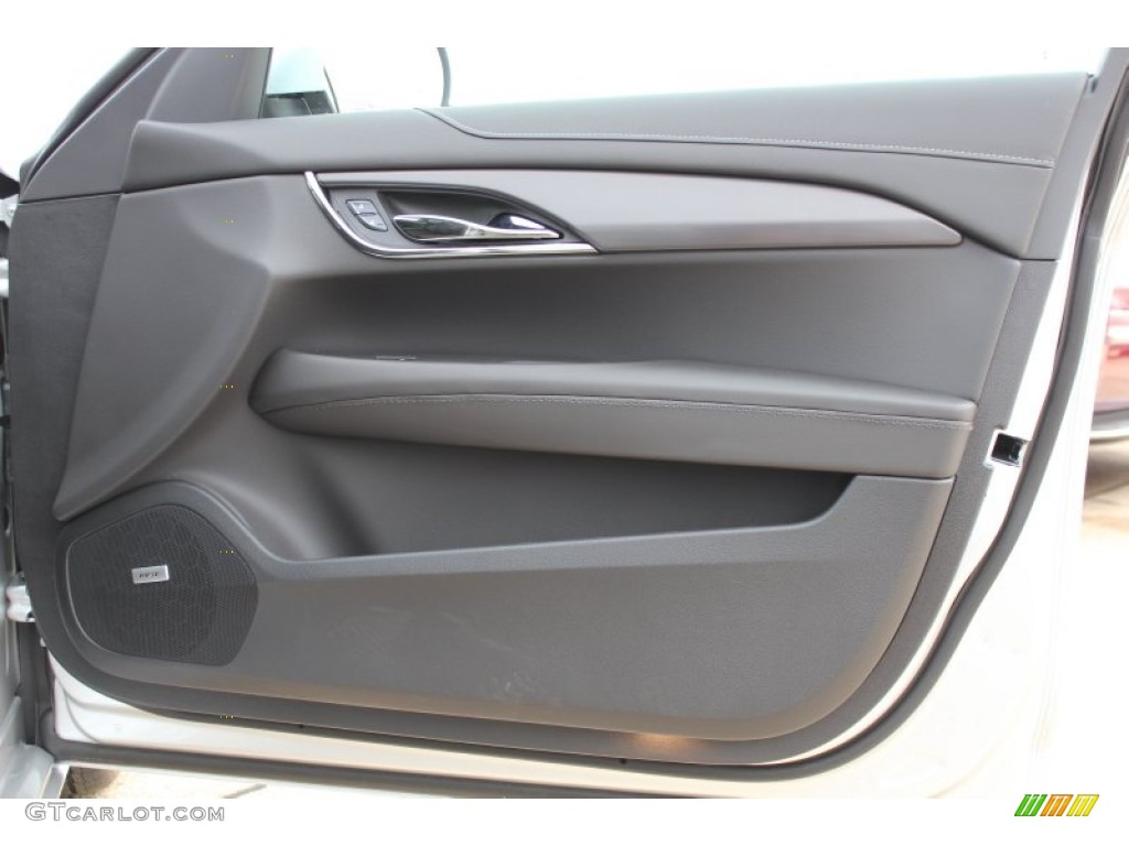 2013 Cadillac ATS 2.5L Jet Black/Jet Black Accents Door Panel Photo #77536632