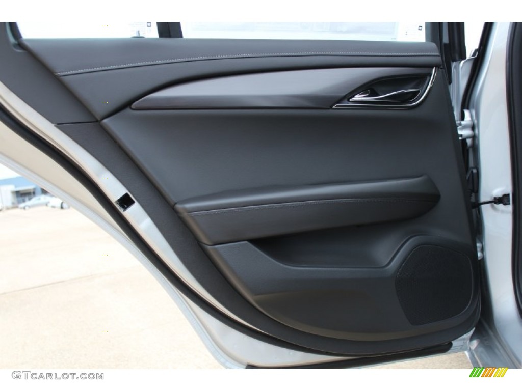 2013 Cadillac ATS 2.5L Jet Black/Jet Black Accents Door Panel Photo #77536674
