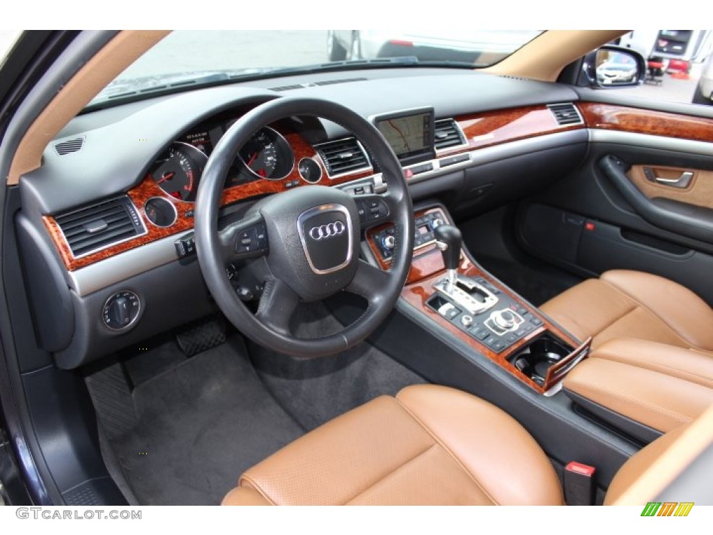 Black/Amaretto Interior 2006 Audi A8 4.2 quattro Photo #77537202