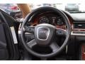 2006 Audi A8 Black/Amaretto Interior Steering Wheel Photo
