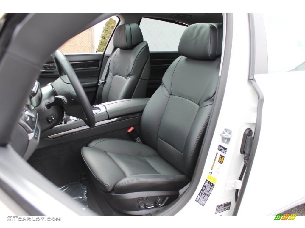 Black Interior 2012 BMW 7 Series 750i xDrive Sedan Photo #77538064