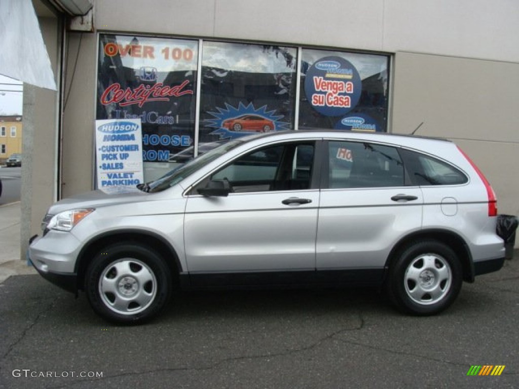 2010 CR-V LX AWD - Alabaster Silver Metallic / Black photo #3