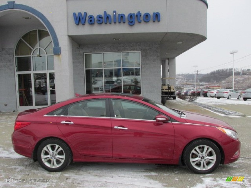 2011 Sonata Limited - Venetian Red / Camel photo #2