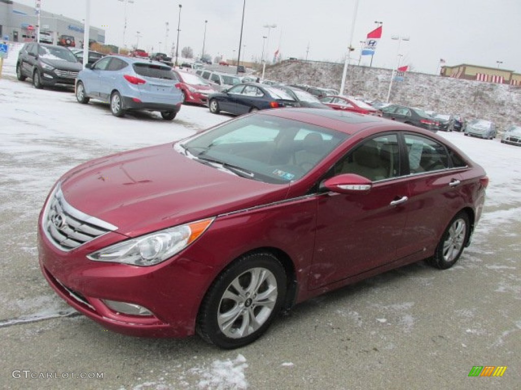 2011 Sonata Limited - Venetian Red / Camel photo #6