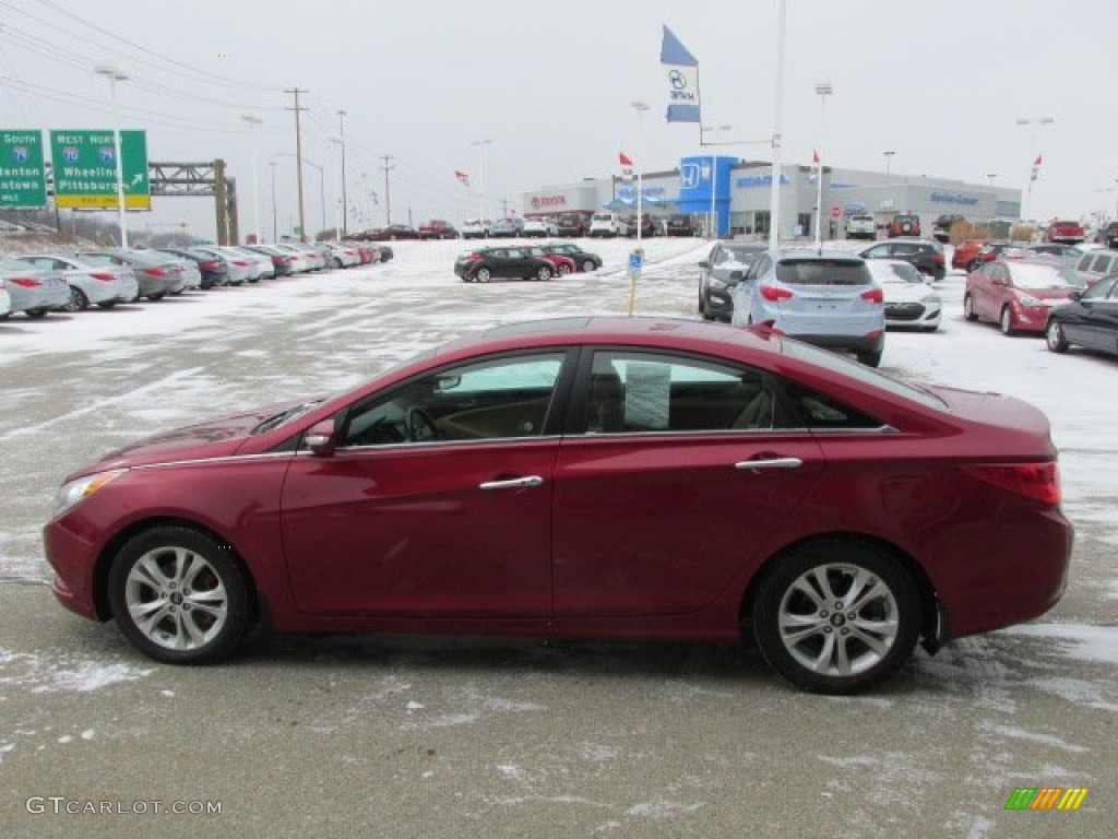 2011 Sonata Limited - Venetian Red / Camel photo #7